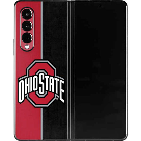 Ohio State University OSU Buckeyes Split Galaxy Z Fold3 5G Skin