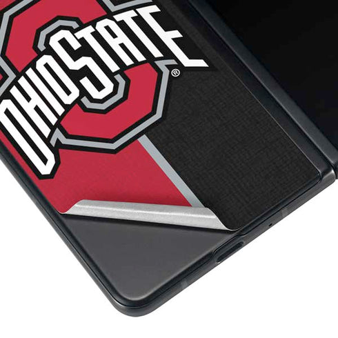 Ohio State University OSU Buckeyes Split Galaxy Z Fold3 5G Skin