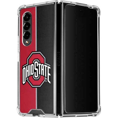 Ohio State University OSU Buckeyes Split Galaxy Z Fold4 5G Clear Case