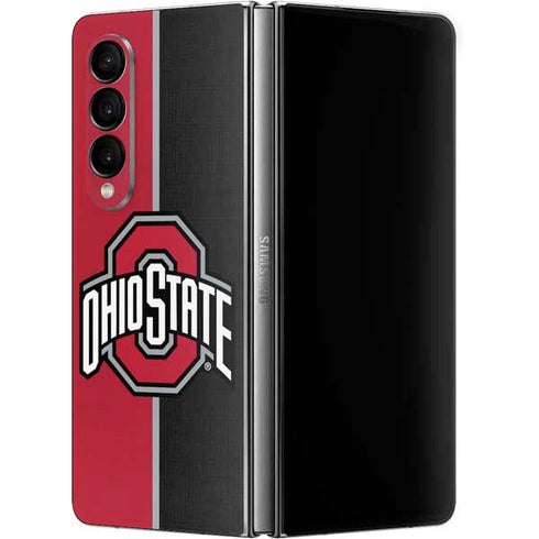 Ohio State University OSU Buckeyes Split Galaxy Z Fold4 5G Skin