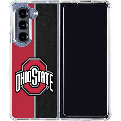 Ohio State University OSU Buckeyes Split Galaxy Z Fold5 5G Clear Case