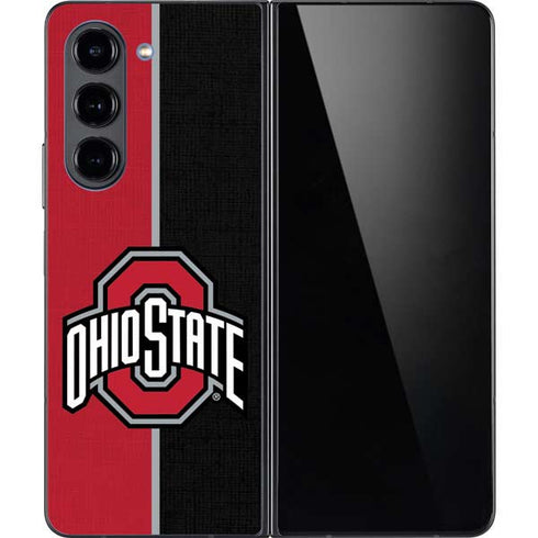 Ohio State University OSU Buckeyes Split Galaxy Z Fold5 5G Skin