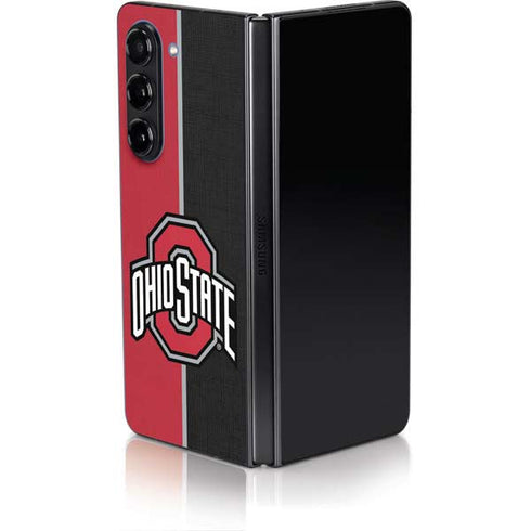 Ohio State University OSU Buckeyes Split Galaxy Z Fold5 5G Skin