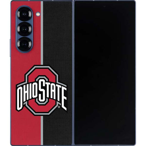 Ohio State University OSU Buckeyes Split Galaxy Z Fold6 Skin