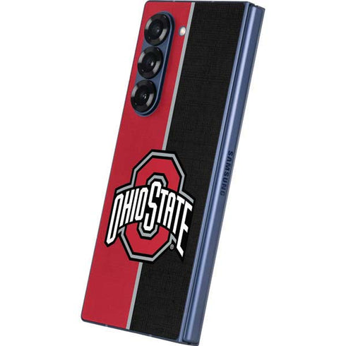 Ohio State University OSU Buckeyes Split Galaxy Z Fold6 Skin