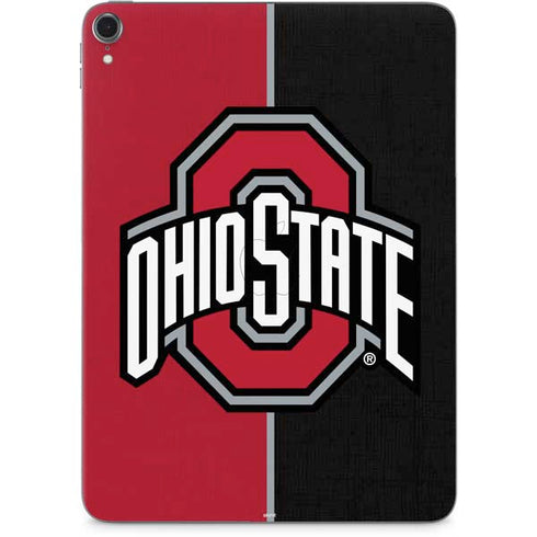 Ohio State University OSU Buckeyes Split Apple iPad Pro Skin
