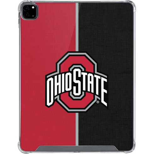 Ohio State University OSU Buckeyes Split iPad Pro 12.9in (2020) Clear Case