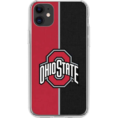Ohio State University OSU Buckeyes Split iPhone 11 Clear Case