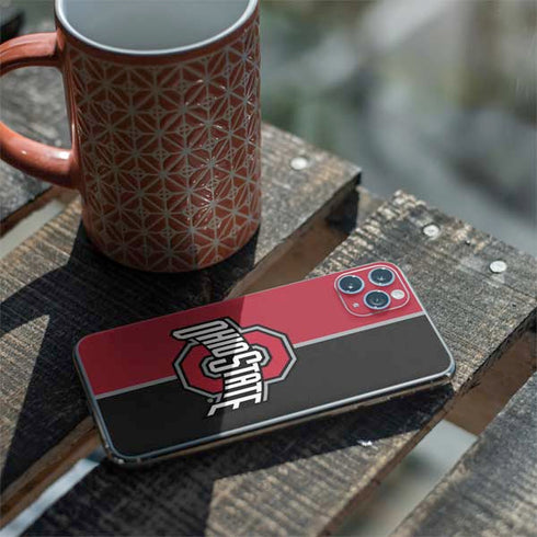 Ohio State University OSU Buckeyes Split iPhone 11 Pro Max Skin