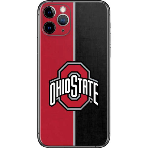 Ohio State University OSU Buckeyes Split iPhone 11 Pro Skin