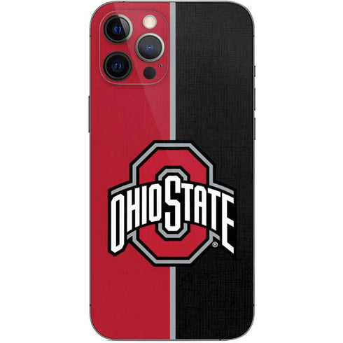 Ohio State University OSU Buckeyes Split iPhone 12 Pro Max Skin