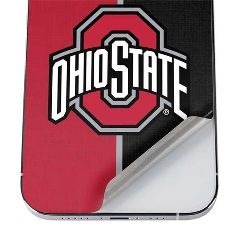 Ohio State University OSU Buckeyes Split iPhone 12 Pro Max Skin