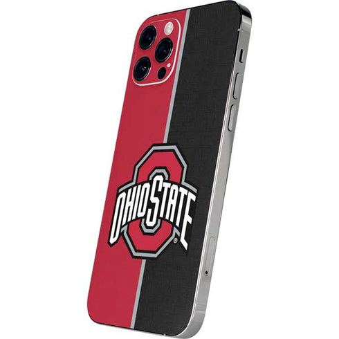 Ohio State University OSU Buckeyes Split iPhone 12 Pro Skin