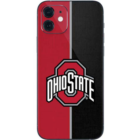 Ohio State University OSU Buckeyes Split iPhone 12 Skin