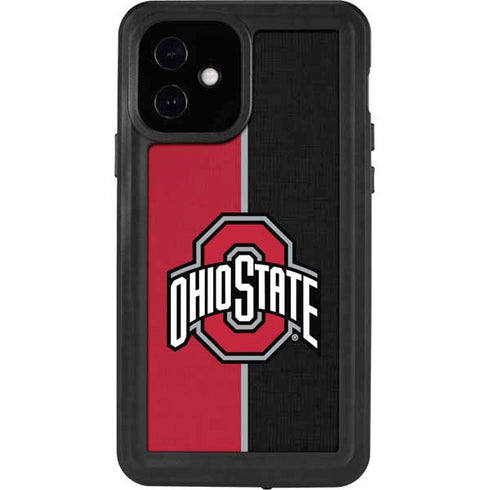 Ohio State University OSU Buckeyes Split iPhone 12 Waterproof Case
