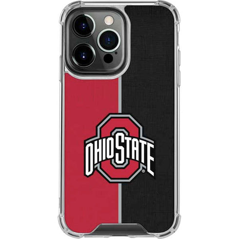 Ohio State University OSU Buckeyes Split iPhone 14 Pro Clear Case