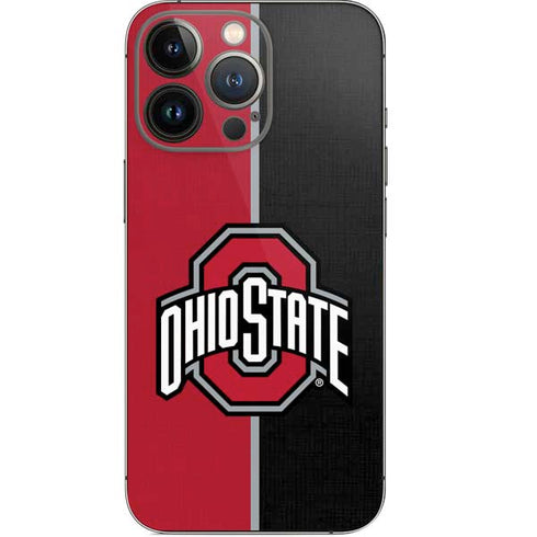 Ohio State University OSU Buckeyes Split iPhone 14 Pro Skin