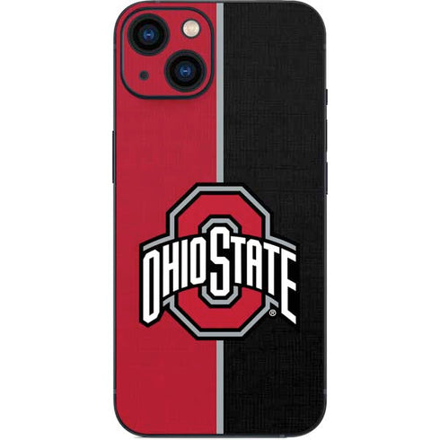Ohio State University OSU Buckeyes Split iPhone 14 Skin