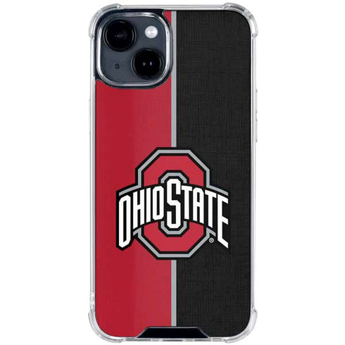 Ohio State University OSU Buckeyes Split iPhone 15 Clear Case