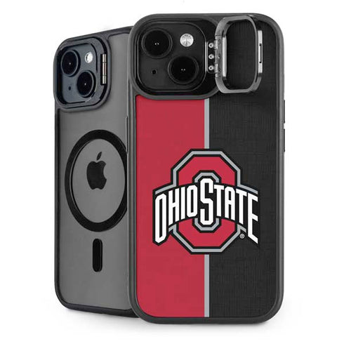 Ohio State University OSU Buckeyes Split iPhone 15 Plus Kickstand Case
