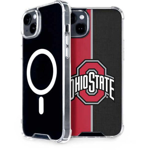 Ohio State University OSU Buckeyes Split iPhone 15 Plus MagSafe Case