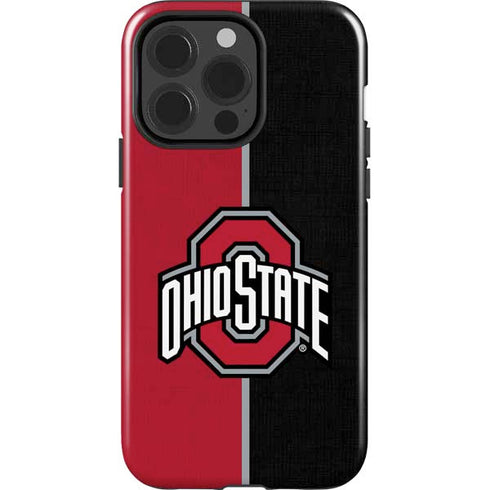 Ohio State University OSU Buckeyes Split iPhone 15 Pro Impact Case