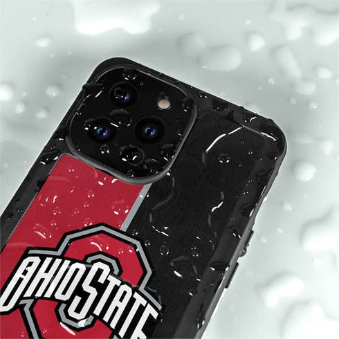Ohio State University OSU Buckeyes Split iPhone 15 Pro Waterproof Case