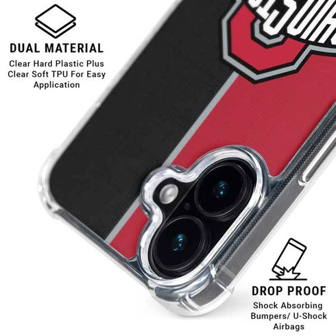 Ohio State University OSU Buckeyes Split iPhone 16 Clear Case