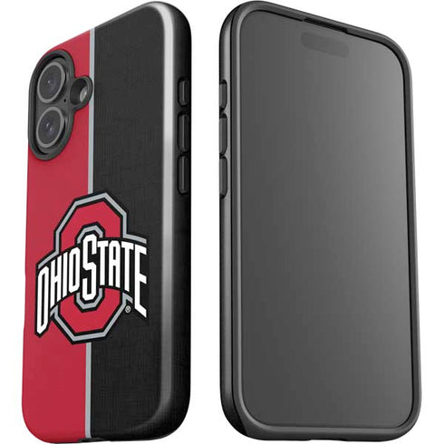 Ohio State University OSU Buckeyes Split iPhone 16 Impact Case