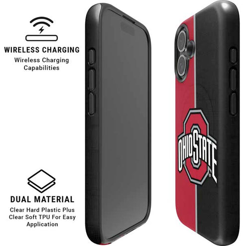 Ohio State University OSU Buckeyes Split iPhone 16 Magsafe Impact Case