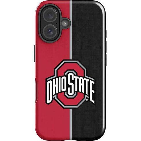 Ohio State University OSU Buckeyes Split iPhone 16 Plus Impact Case