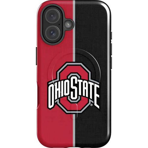 Ohio State University OSU Buckeyes Split iPhone 16 Plus Magsafe Impact Case