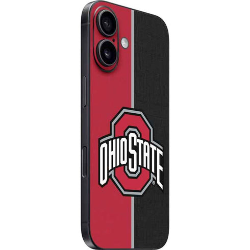Ohio State University OSU Buckeyes Split iPhone 16 Plus Skin