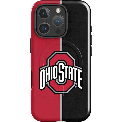 Ohio State University OSU Buckeyes Split iPhone 16 Pro Max Magsafe Impact Case