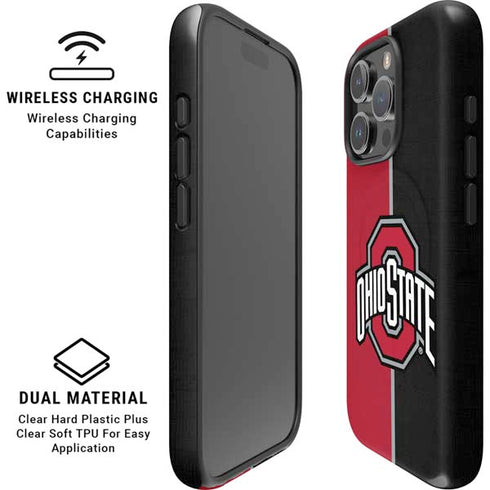 Ohio State University OSU Buckeyes Split iPhone 16 Pro Max Magsafe Impact Case