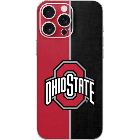 Ohio State University OSU Buckeyes Split iPhone 16 Pro Max Skin