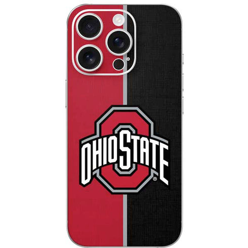 Ohio State University OSU Buckeyes Split iPhone 16 Pro Skin