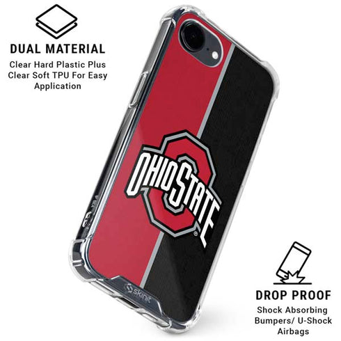 Ohio State University OSU Buckeyes Split iPhone 16e Clear Case
