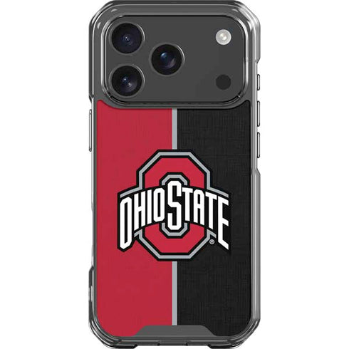 Ohio State University OSU Buckeyes Split iPhone 17 Pro Clear Case