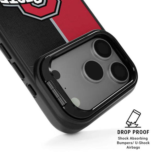 Ohio State University OSU Buckeyes Split iPhone 17 Pro Kickstand Case