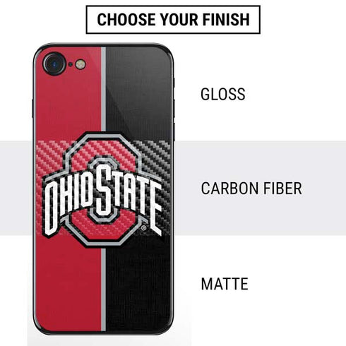 Ohio State University OSU Buckeyes Split iPhone SE (2nd & 3rd Gen) Skin