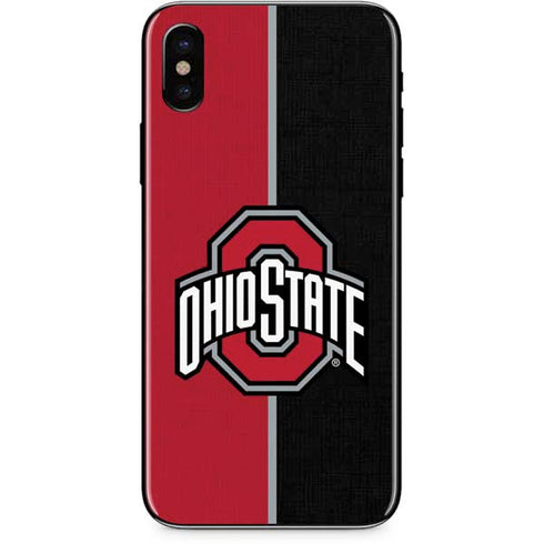Ohio State University OSU Buckeyes Split iPhone X Skin