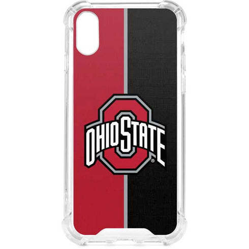 Ohio State University OSU Buckeyes Split iPhone XS Clear Case