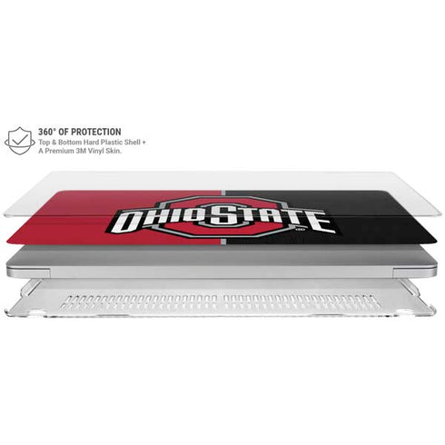 Ohio State University OSU Buckeyes Split MacBook Air 15in (2023-2025) Case plus Skin