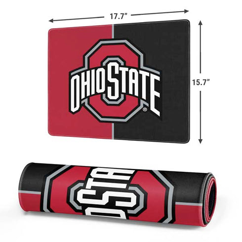 Ohio State University OSU Buckeyes Split Gaming Mouse Pad
