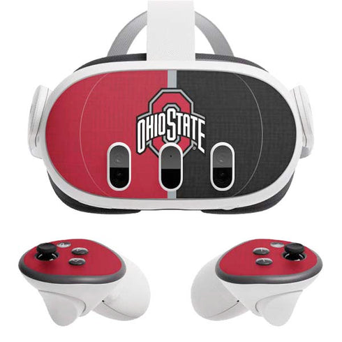 Ohio State University OSU Buckeyes Split Meta Quest 3 Skin
