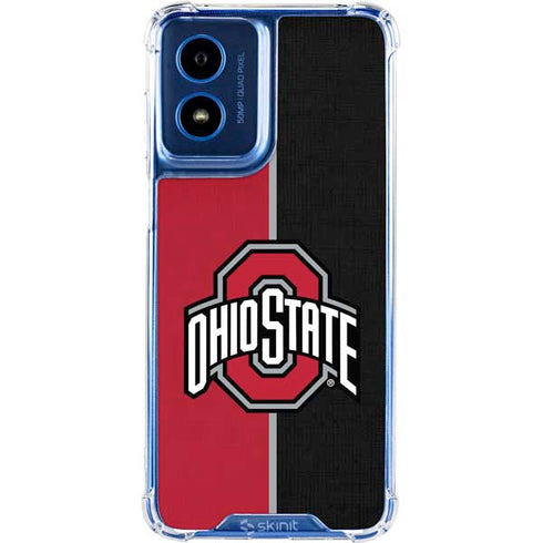 Ohio State University OSU Buckeyes Split Moto G 5G (2024) Clear Case