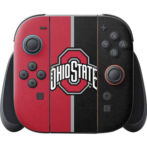 Ohio State University OSU Buckeyes Split Nintendo Switch 2 (2025) Joy-Con Controller Skin