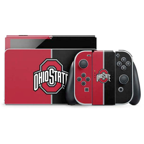Ohio State University OSU Buckeyes Split Nintendo Skins