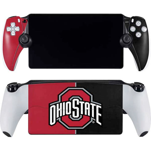 Ohio State University OSU Buckeyes Split PlayStation Portal Remote Player Skin
